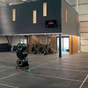 Loseta de caucho moteado para gimnasios