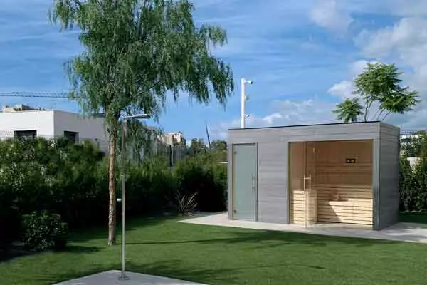 SAUNA SECA O DE INFRARROJOS 1 Instalación de sauna seca en exterior